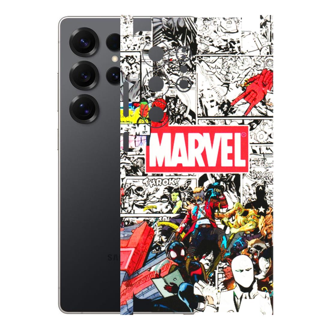 Samsung A/S Series Phone Skins (All Models) - Marvel Colorful Comic - 3D Embossed Finish (L-64) Samsung Galaxy S25 Ultra (5G)