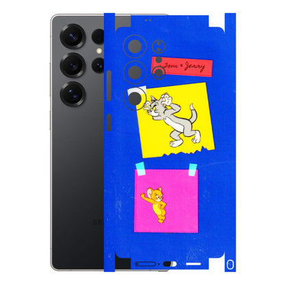 Samsung A/S Series Phone Skins (All Models) - Tom N Jerry Sticky Notes - 3D Embossed Finish (L-88) Samsung Galaxy S25 Ultra (5G)