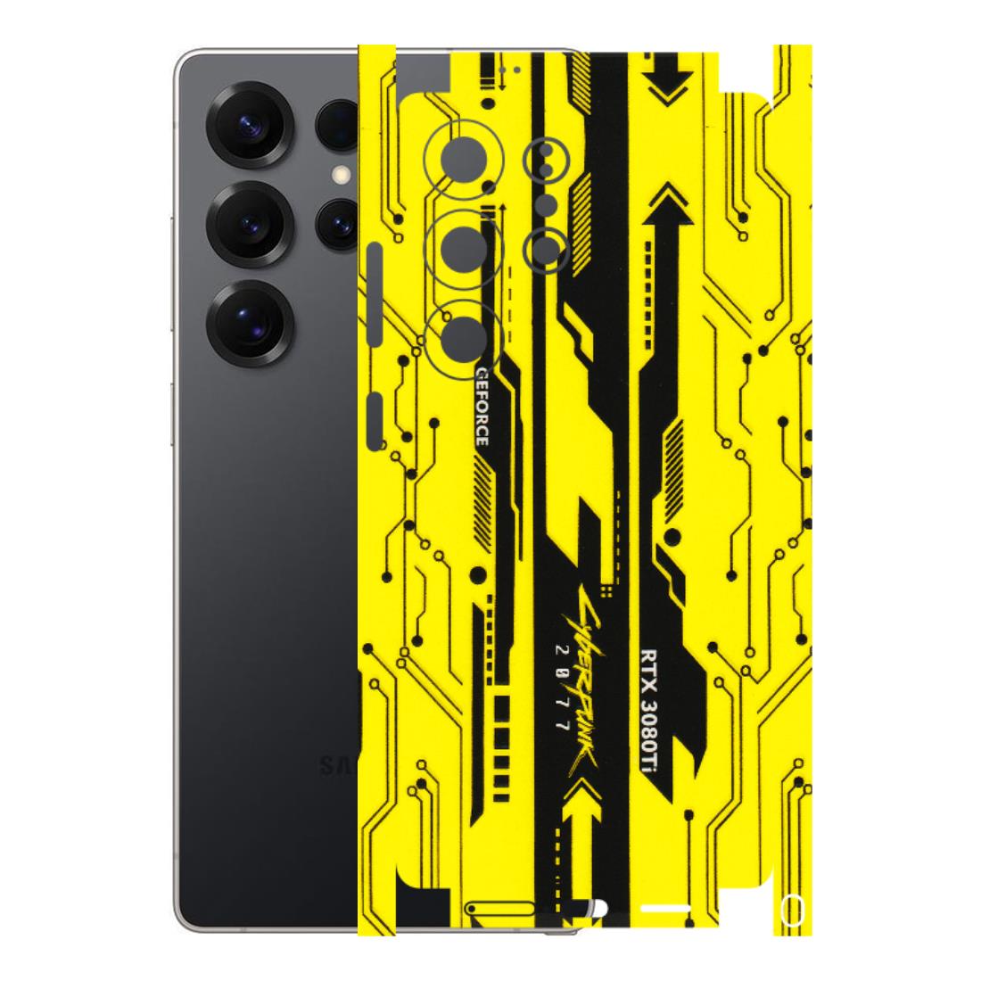 Samsung A/S Series Phone Skins (All Models) - Yellow Cyberpunk - 3D Embossed Finish (L-93) Samsung Galaxy S25 Ultra (5G)