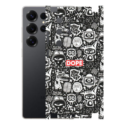 Samsung A/S Series Phone Skins (All Models) - Dope Stay Classy Black Doodles - Matte Finish (M-126) Samsung Galaxy S25 Ultra (5G)