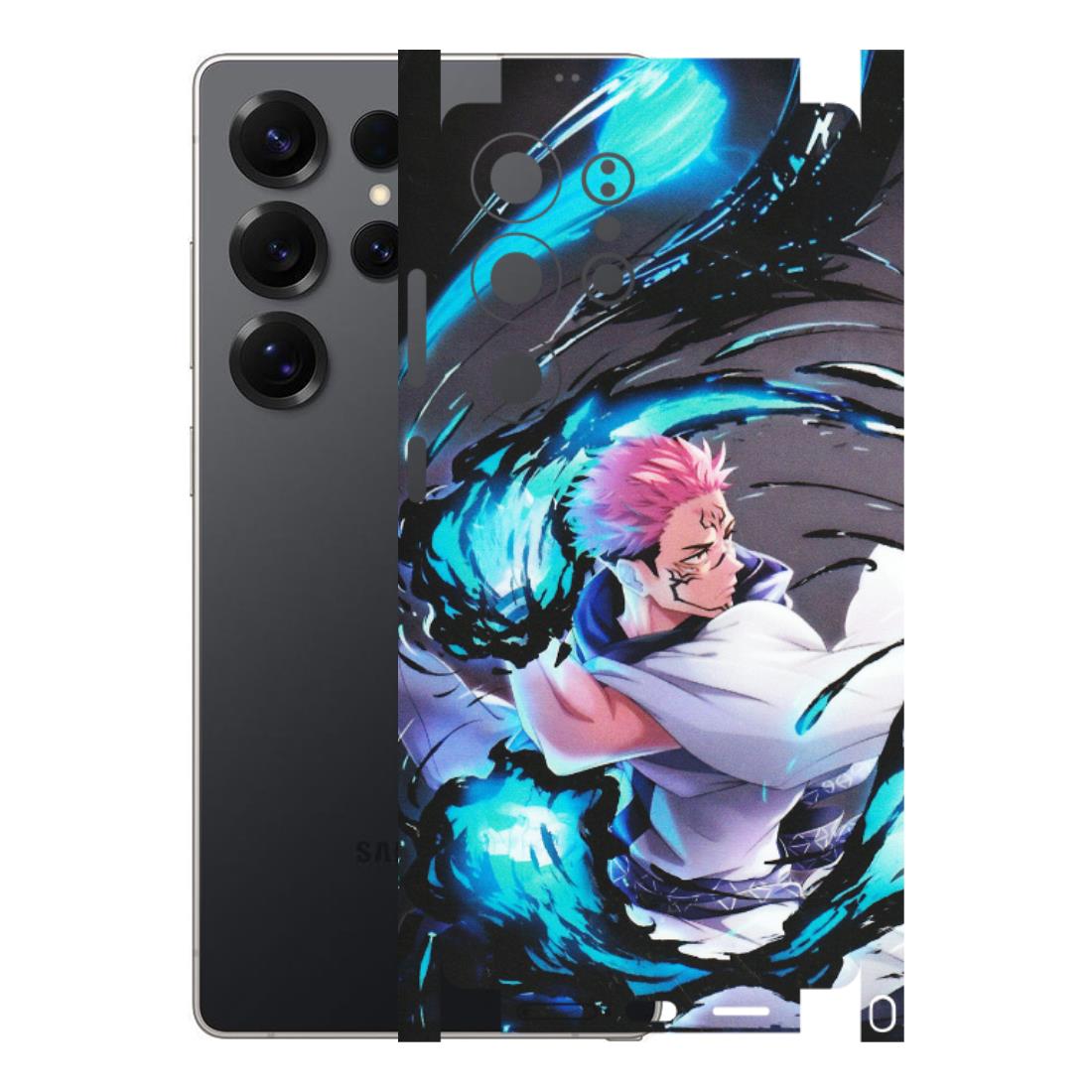 Samsung A/S Series Phone Skins (All Models) - New Jujutsu Kaisen Grey Blue Anime - Matte Finish (M-127) Samsung Galaxy S25 Ultra (5G)