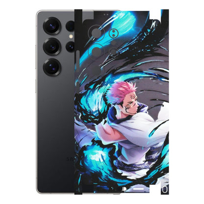 Samsung A/S Series Phone Skins (All Models) - New Jujutsu Kaisen Grey Blue Anime - Matte Finish (M-127) Samsung Galaxy S25 Ultra (5G)