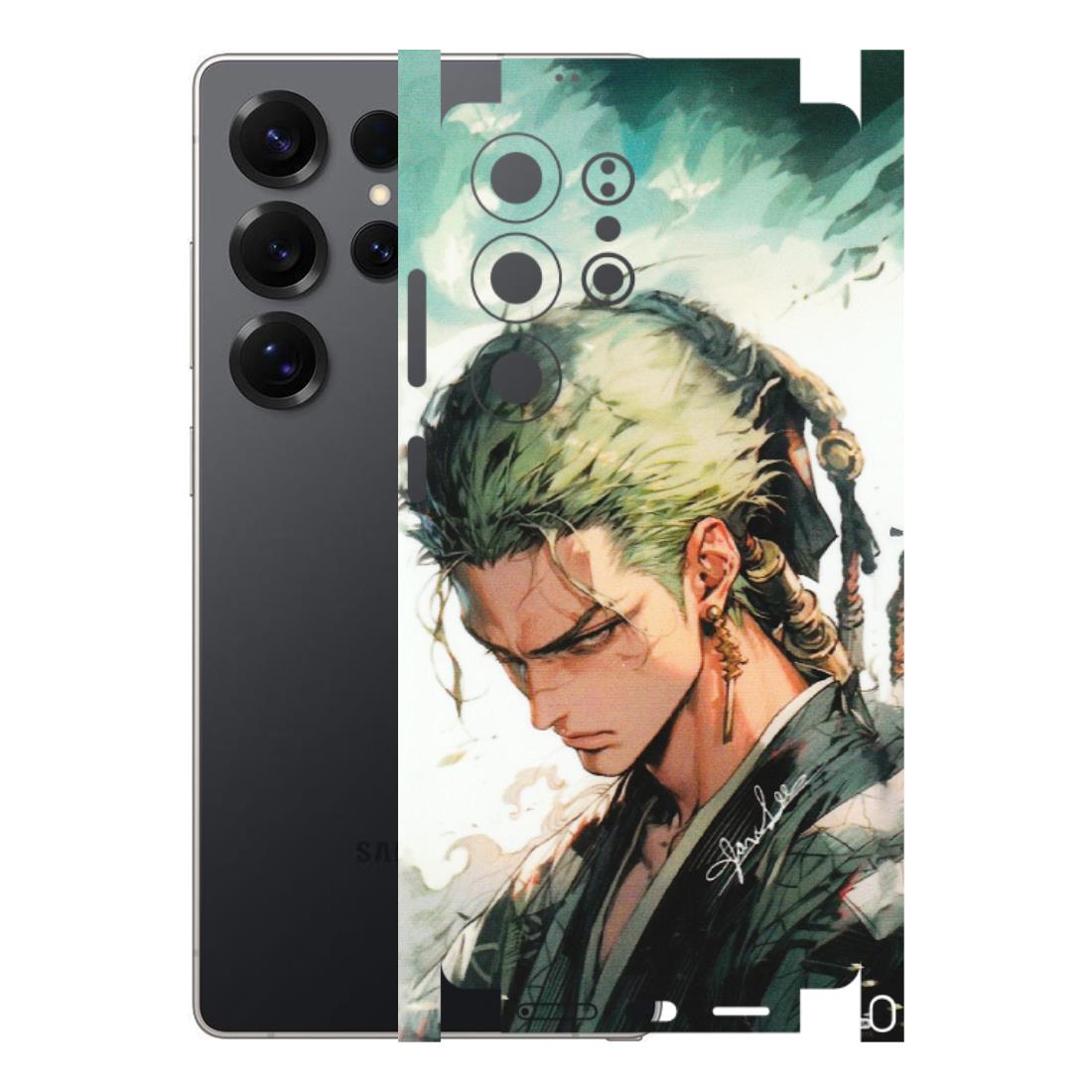 Samsung A/S Series Phone Skins (All Models) - New Roronoa Zoro One Picece Anime - Matte Finish (M-140) Samsung Galaxy S25 Ultra (5G)