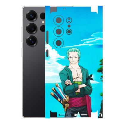 Samsung A/S Series Phone Skins (All Models) - Cool Swordman Zoro Anime - Matte Finish (M-143) Samsung Galaxy S25 Ultra (5G)