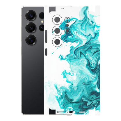 Samsung A/S Series Phone Skins (All Models) - Sky Blue Abstract Colour - Matte Finish (M-146) Samsung Galaxy S25 Ultra (5G)