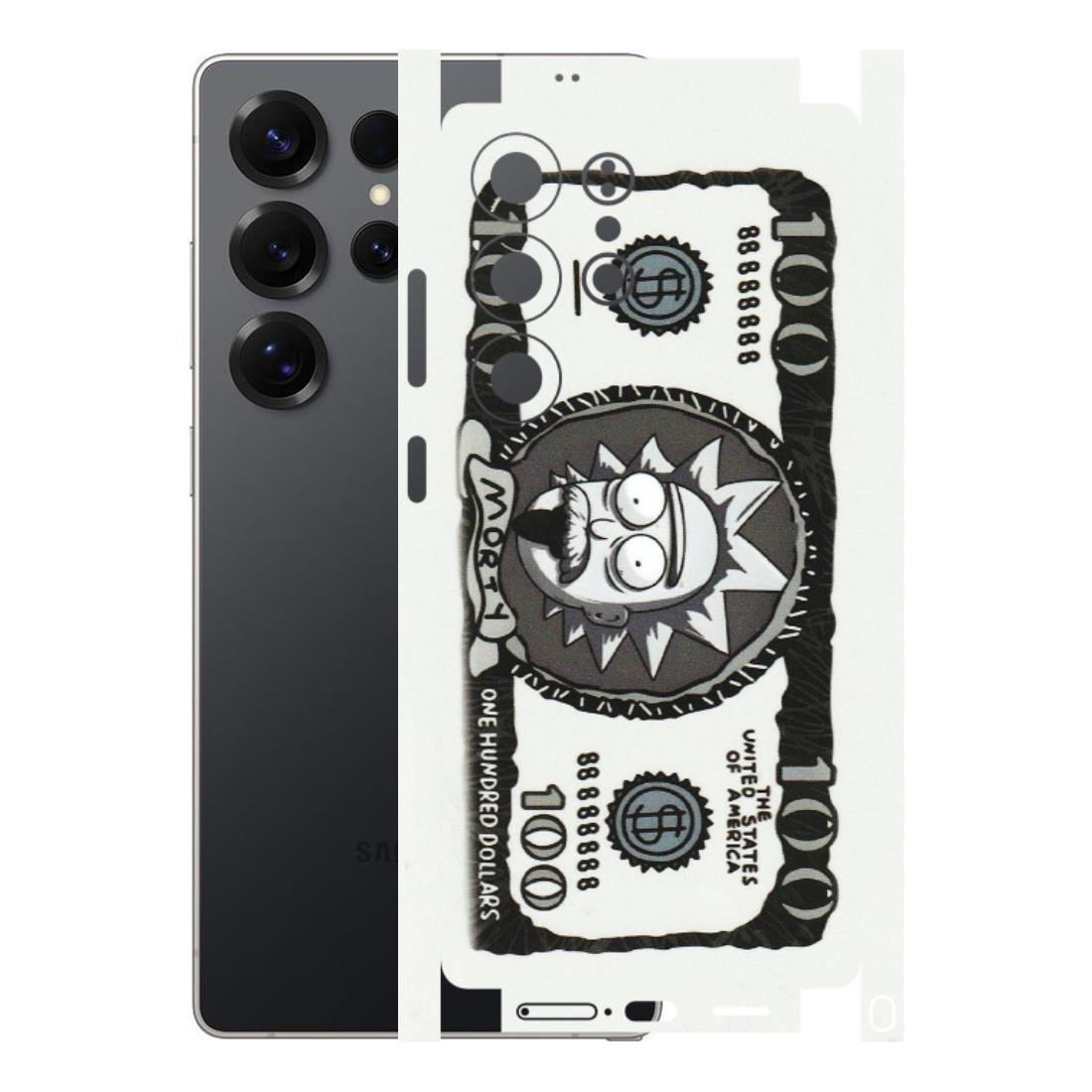 Samsung A/S Series Phone Skins (All Models) - Rick And Morty Hundred Dollar Anime - Matte Finish (M-161) Samsung Galaxy S25 Ultra (5G)