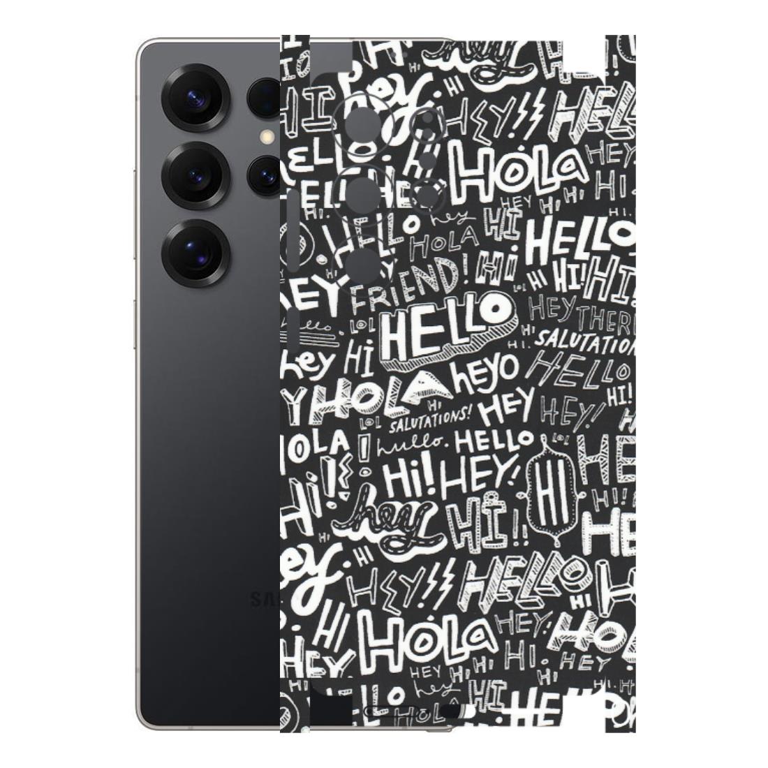 Samsung A/S Series Phone Skins (All Models) - Hi Hello Doodles - Matte Finish (M-25) Samsung Galaxy S25 Ultra (5G)