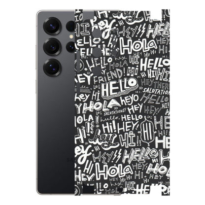 Samsung A/S Series Phone Skins (All Models) - Hi Hello Doodles - Matte Finish (M-25) Samsung Galaxy S25 Ultra (5G)