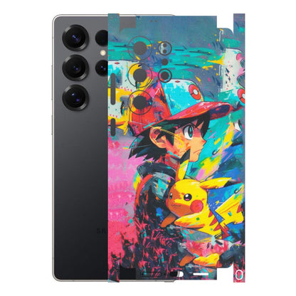 Samsung A/S Series Phone Skins (All Models) - Ash & Pikachu - Matte Finish (M-26) Samsung Galaxy S25 Ultra (5G)