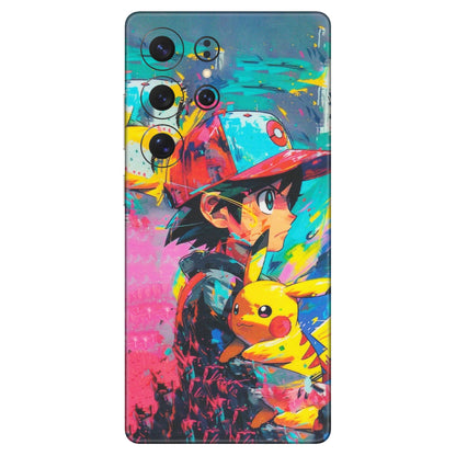 Samsung A/S Series Phone Skins (All Models) - Ash & Pikachu - Matte Finish (M-26) Samsung Galaxy S25 Ultra (5G)