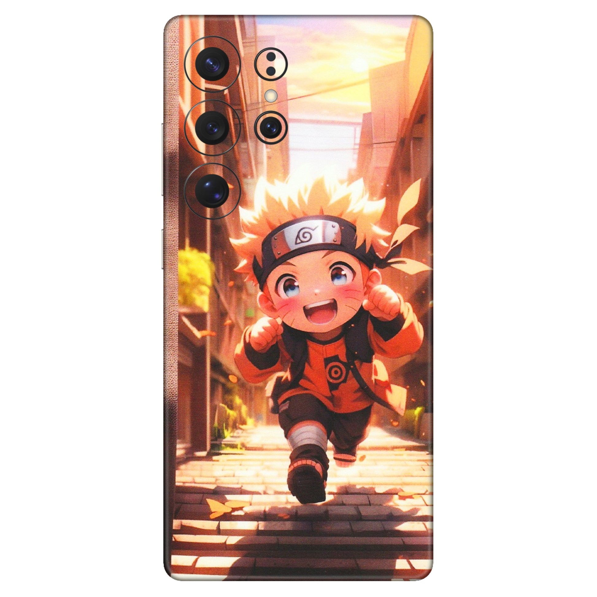 Samsung A/S Series Phone Skins (All Models) - Naruto Cute Toon Running - Matte Finish (M-04) Samsung Galaxy S25 Ultra (5G)