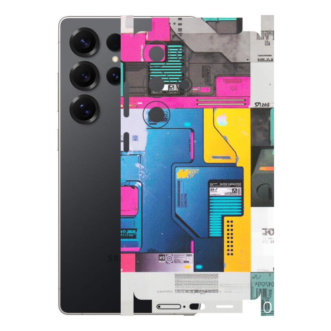 Samsung A/S Series Phone Skins (All Models) - Colourfull Motherboard Internals - Matte Finish (M-55) Samsung Galaxy S25 Ultra (5G)