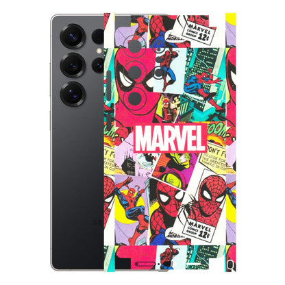 Samsung A/S Series Phone Skins (All Models) - Marvel Comic Spiderman Grafitti - Matte Finish (M-72) Samsung Galaxy S25 Ultra (5G)