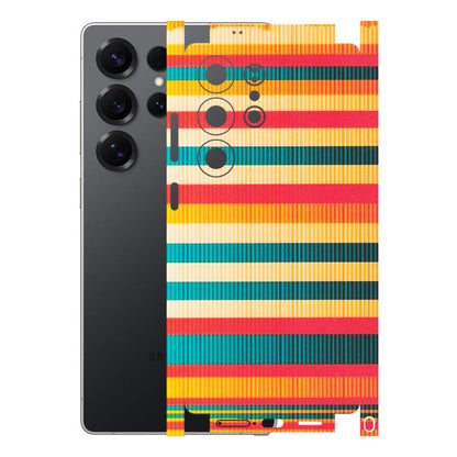 Samsung A/S Series Phone Skins (All Models) - Colourful Stripes Soothing Effect - Matte Finish (M-86) Samsung Galaxy S25 Ultra (5G)