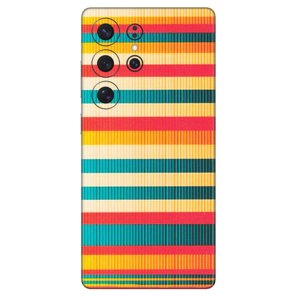 Samsung A/S Series Phone Skins (All Models) - Colourful Stripes Soothing Effect - Matte Finish (M-86) Samsung Galaxy S25 Ultra (5G)