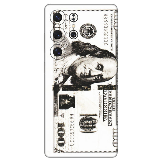 Samsung A/S Series Phone Skins (All Models) - 100 Dollar Currency - Transparent Finish (T-01) Samsung Galaxy S25 Ultra (5G)