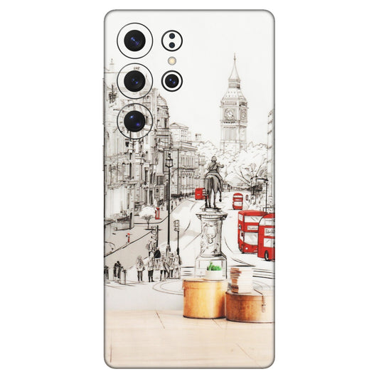 Samsung A/S Series Phone Skins (All Models) - London Street - Transparent Finish (T-02) Samsung Galaxy S25 Ultra (5G)