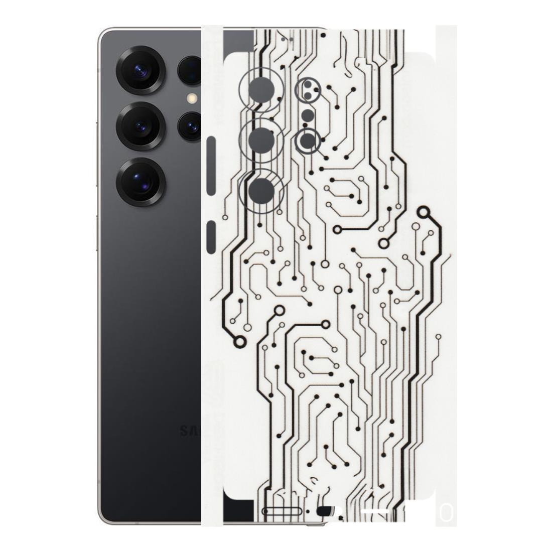Samsung A/S Series Phone Skins (All Models) - Tech Circuits - Transparent Finish (T-03) Samsung Galaxy S25 Ultra (5G)
