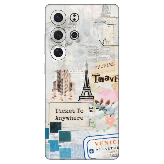 Samsung A/S Series Phone Skins (All Models) - Travel Memories - Transparent Finish (T-09) Samsung Galaxy S25 Ultra (5G)