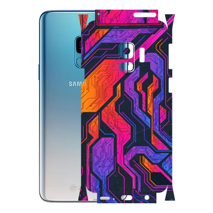 Samsung A/S Series Phone Skins (All Models) - Tech Circuits Futuristic - 3D Embossed Finish (L-07) Samsung Galaxy S9