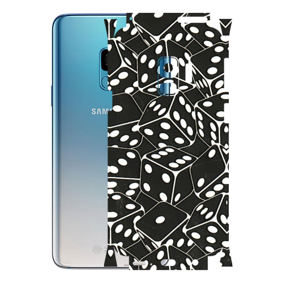 Samsung A/S Series Phone Skins (All Models) - Big Black Dices - 3D Embossed Finish (L-106) Samsung Galaxy S9