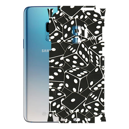 Samsung A/S Series Phone Skins (All Models) - Big Black Dices - 3D Embossed Finish (L-106) Samsung Galaxy S9