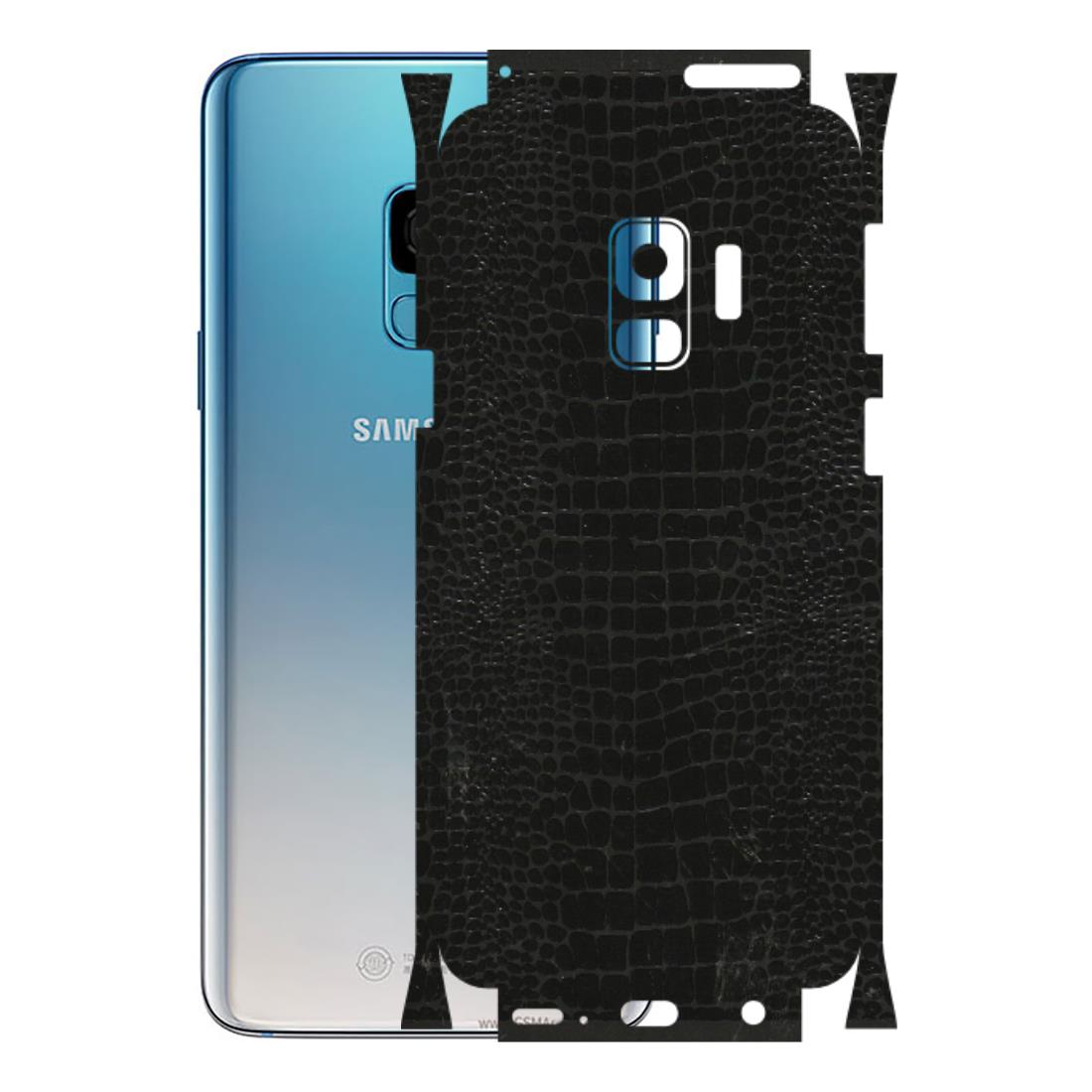 Samsung A/S Series Phone Skins (All Models) - Snake Leather Black - 3D Embossed Finish (L-107) Samsung Galaxy S9