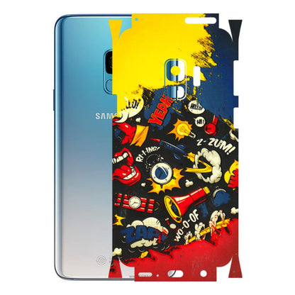 Samsung A/S Series Phone Skins (All Models) - Pacific Doodle Art - 3D Embossed Finish (L-120) Samsung Galaxy S9