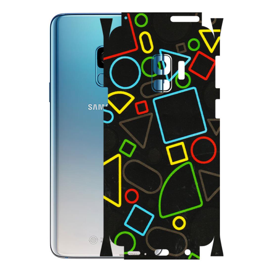 Samsung A/S Series Phone Skins (All Models) - Black Shapes - 3D Embossed Finish (L-131) Samsung Galaxy S9