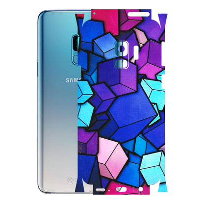 Samsung A/S Series Phone Skins (All Models) - Cube Doodle - 3D Embossed Finish (L-141) Samsung Galaxy S9