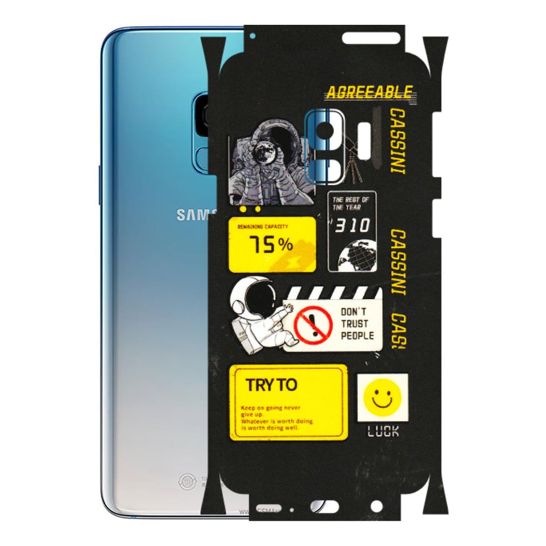 Samsung A/S Series Phone Skins (All Models) - Black Cassini - 3D Embossed Finish (L-161) Samsung Galaxy S9