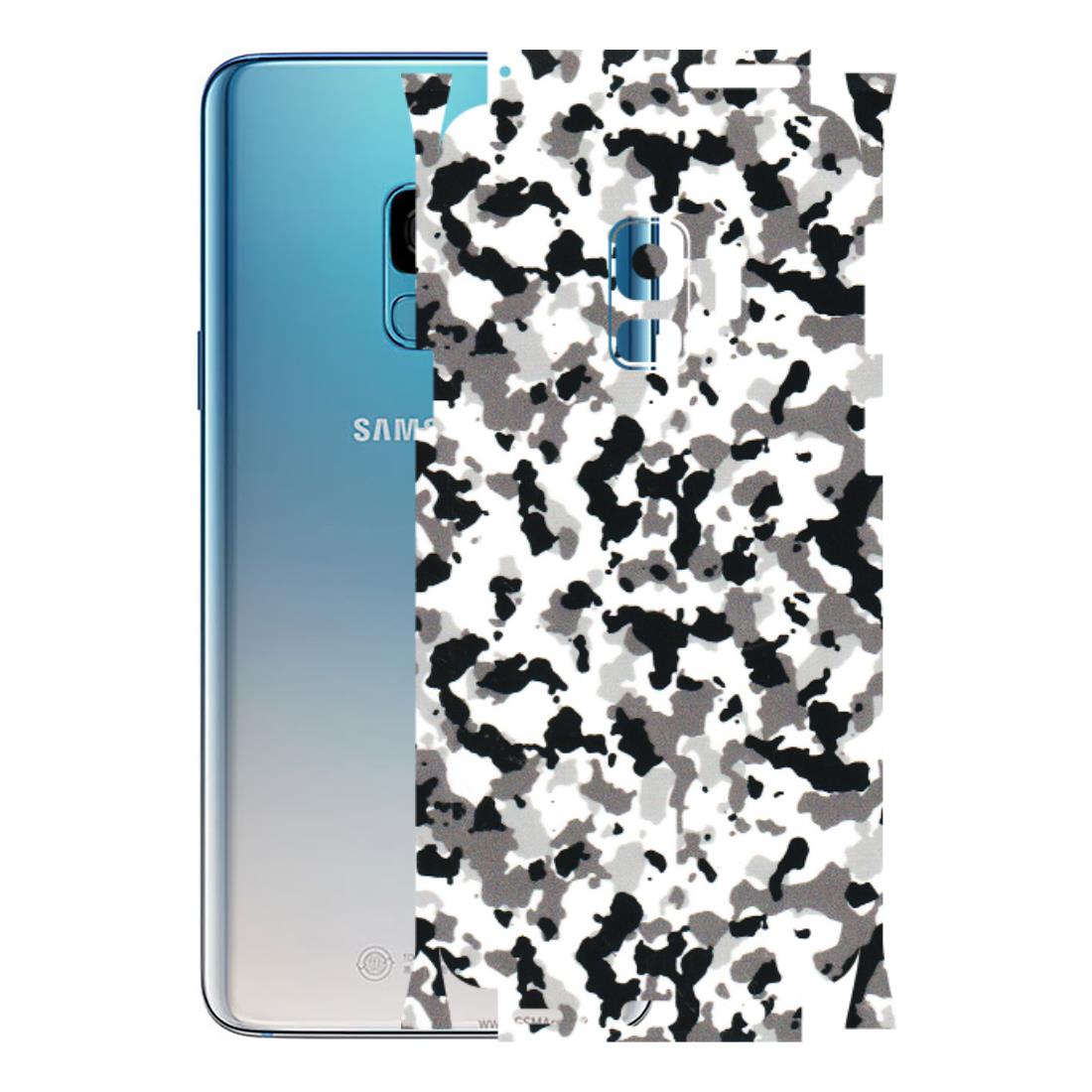 Samsung A/S Series Phone Skins (All Models) - White Black Camouflage - 3D Embossed Finish (L-18) Samsung Galaxy S9