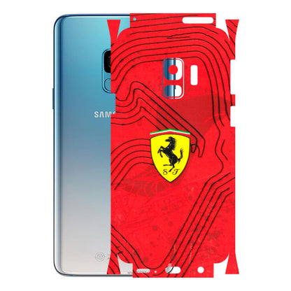 Samsung A/S Series Phone Skins (All Models) - Red Ferrari Logo Stylish - 3D Embossed Finish (L-238) Samsung Galaxy S9