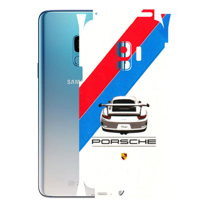 Samsung A/S Series Phone Skins (All Models) - Porche Car Sober Logo - 3D Embossed Finish (L-248) Samsung Galaxy S9