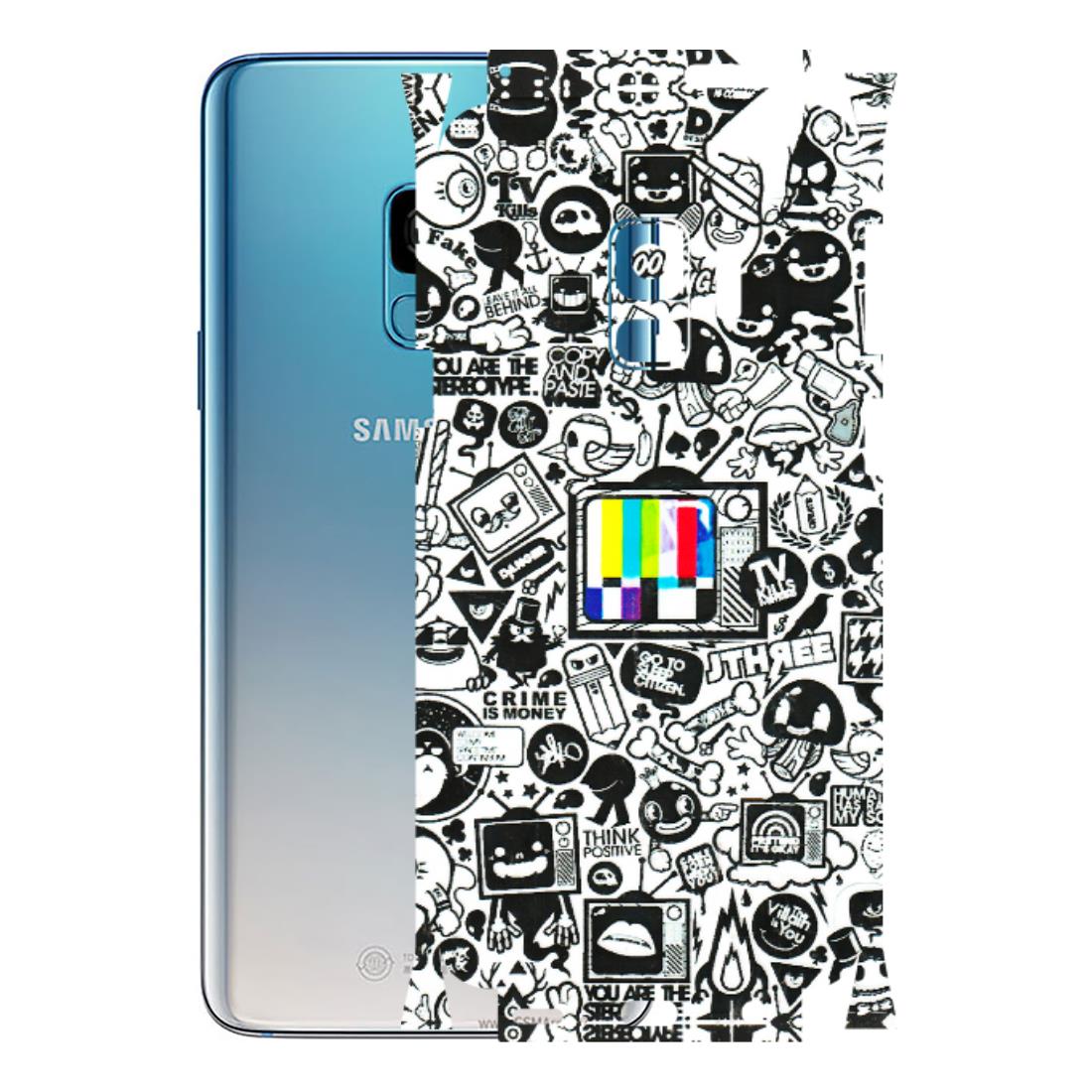 Samsung A/S Series Phone Skins (All Models) - Doodles Positive Art - 3D Embossed Finish (L-263) Samsung Galaxy S9