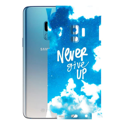 Samsung A/S Series Phone Skins (All Models) - Never Give Up - 3D Embossed Finish (L-279) Samsung Galaxy S9