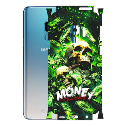 Samsung A/S Series Phone Skins (All Models) - Skull Money - 3D Embossed Finish (L-303) Samsung Galaxy S9