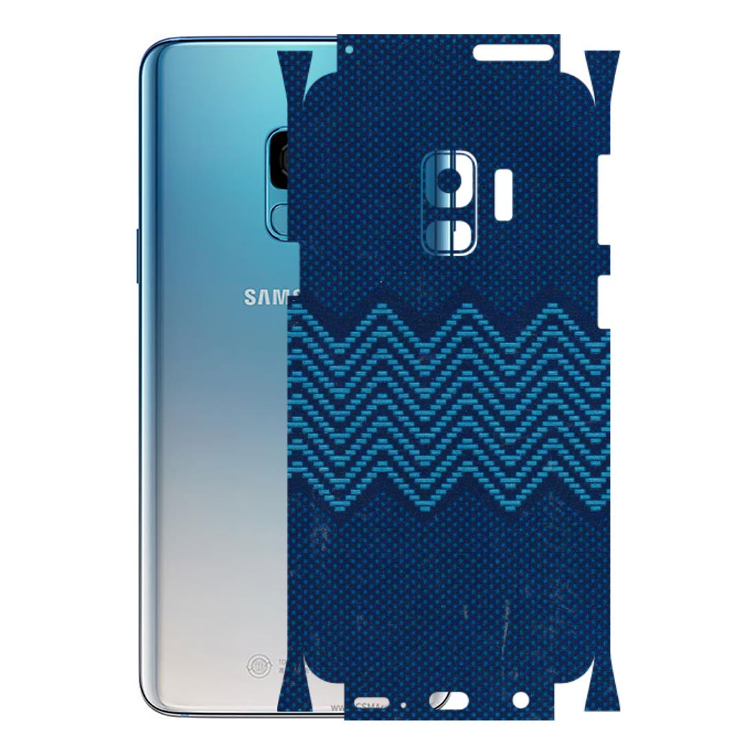 Samsung A/S Series Phone Skins (All Models) - Blue Sober Waves - 3D Embossed Finish (L-306) Samsung Galaxy S9