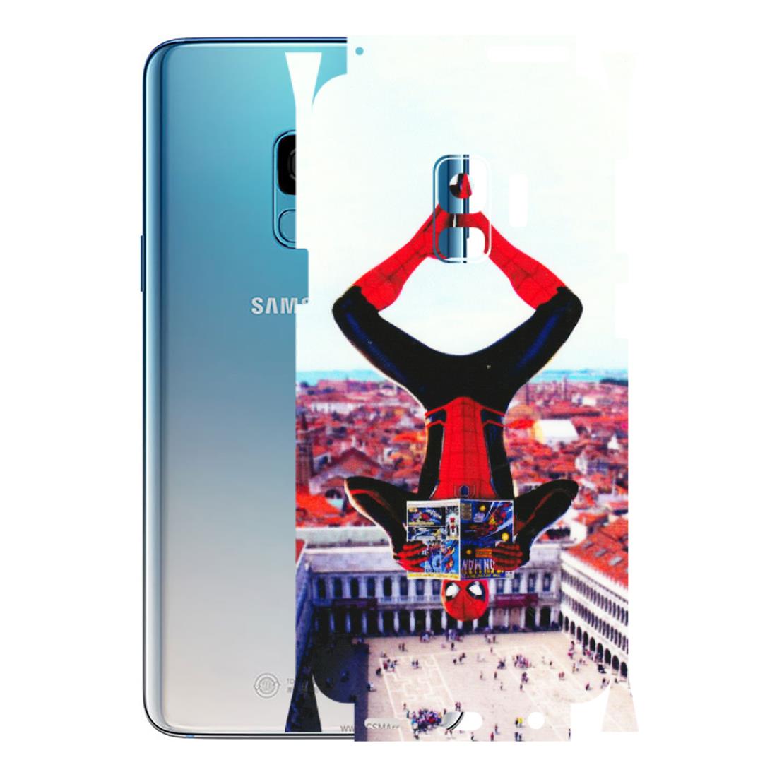 Samsung A/S Series Phone Skins (All Models) - Spiderman Hanging - 3D Embossed Finish (L-53) Samsung Galaxy S9