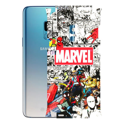 Samsung A/S Series Phone Skins (All Models) - Marvel Colorful Comic - 3D Embossed Finish (L-64) Samsung Galaxy S9