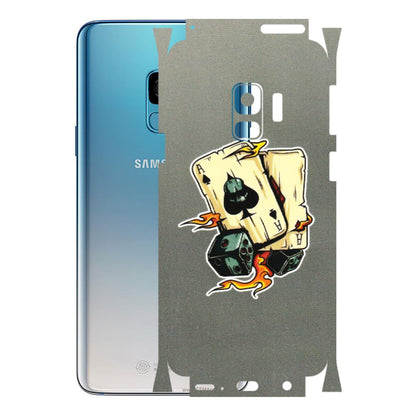 Samsung A/S Series Phone Skins (All Models) - Grey Cards Of Ace - 3D Embossed Finish (L-77) Samsung Galaxy S9