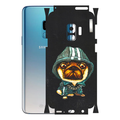 Samsung A/S Series Phone Skins (All Models) - Puppy N Hoodie - 3D Embossed Finish (L-90) Samsung Galaxy S9