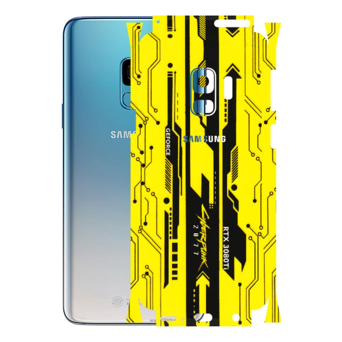 Samsung A/S Series Phone Skins (All Models) - Yellow Cyberpunk - 3D Embossed Finish (L-93) Samsung Galaxy S9