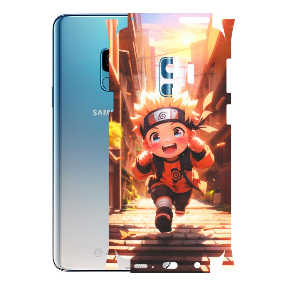 Samsung A/S Series Phone Skins (All Models) - Naruto Cute Toon Running - Matte Finish (M-04) Samsung Galaxy S9