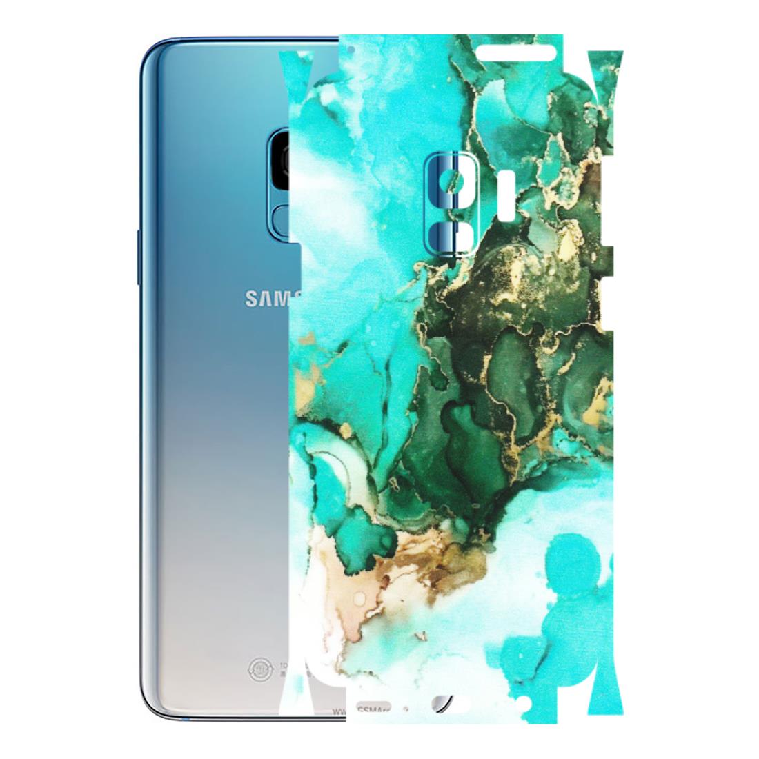 Samsung A/S Series Phone Skins (All Models) - The Blue Gold Marble - Matte Finish (M-124) Samsung Galaxy S9