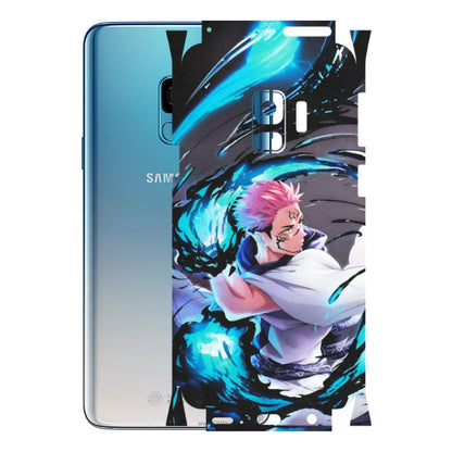 Samsung A/S Series Phone Skins (All Models) - New Jujutsu Kaisen Grey Blue Anime - Matte Finish (M-127) Samsung Galaxy S9