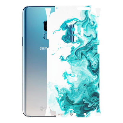 Samsung A/S Series Phone Skins (All Models) - Sky Blue Abstract Colour - Matte Finish (M-146) Samsung Galaxy S9