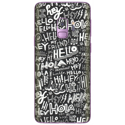 Samsung A/S Series Phone Skins (All Models) - Hi Hello Doodles - Matte Finish (M-25) Samsung Galaxy S9