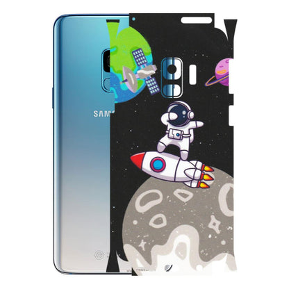 Samsung A/S Series Phone Skins (All Models) - Astronaut Vibing Toon Running - Matte Finish (M-39) Samsung Galaxy S9