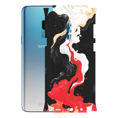 Samsung A/S Series Phone Skins (All Models) - Black Red White Paint Splash Fusion - Matte Finish (M-56) Samsung Galaxy S9